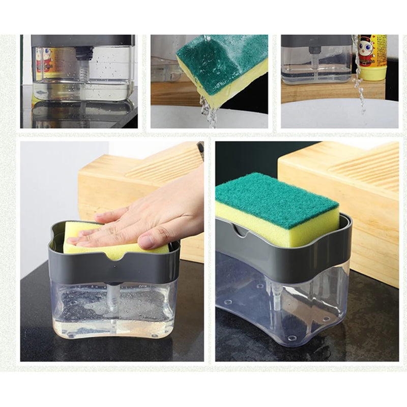 Dispenser Automático de Detergente com Escova e Suporte