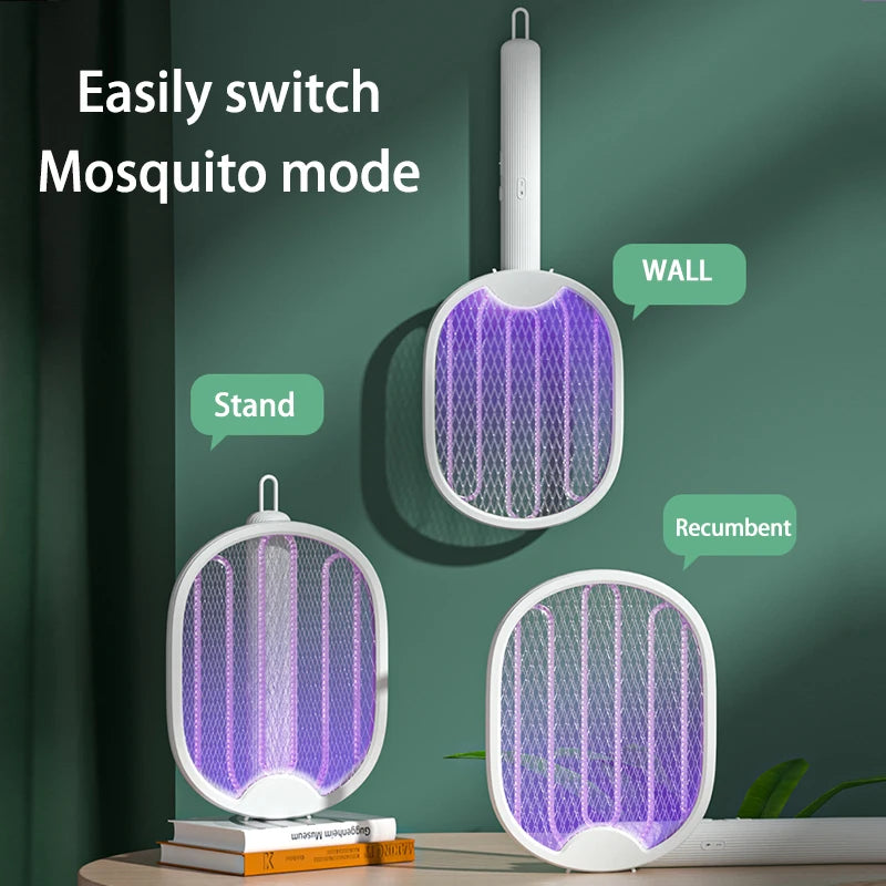 Raquete Elétrica Mata-Mosquito com Luz Violeta