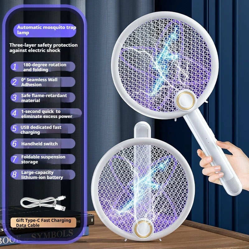 Raquete Elétrica Mata-Mosquito com Luz Violeta