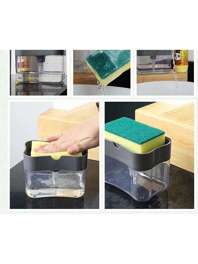 Dispenser Automático de Detergente com Escova e Suporte